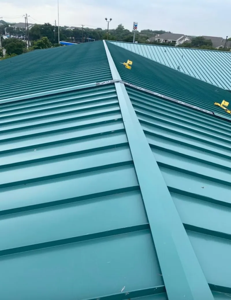 Green commercial metal roof ridge and valley for Metal Roof Repair in Brewton